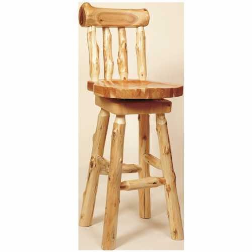 Cedar Bar Stool with Back