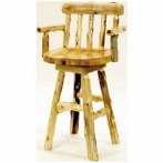 Cedar Bar Stool with Back and Arms