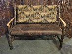 Upholstered Hickory Bench