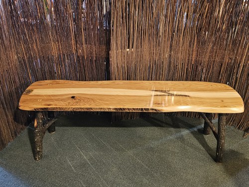 Hickory Slab Bench