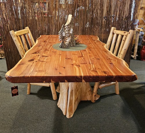 Red Cedar Stump Base Table