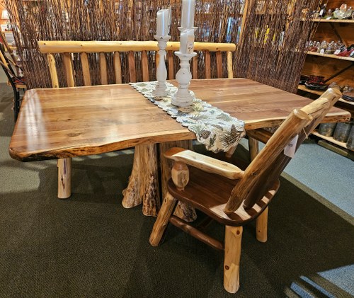 Black Walnut Stump Base Dining Table