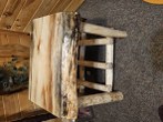 Live Edge Pine Slab End Table