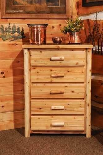 White Cedar 5 Drawer Chest