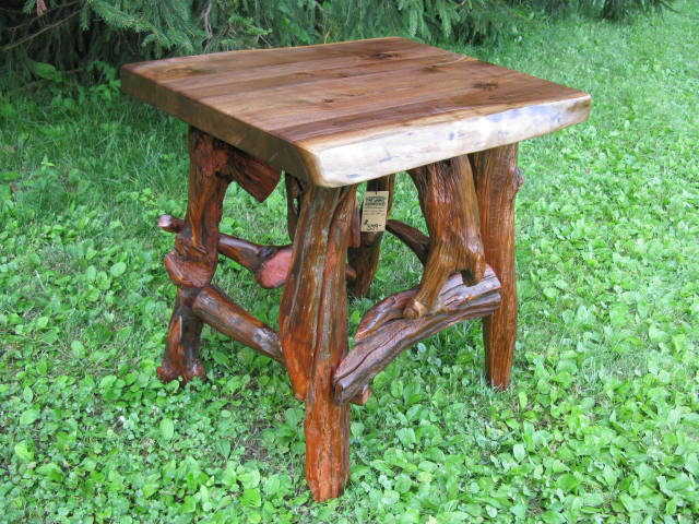 Black Walnut Root End Table - Papa Bear's Northwoods