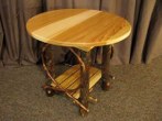 Hickory Round End Table