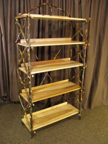 Hickory Bookshelf With Out Back